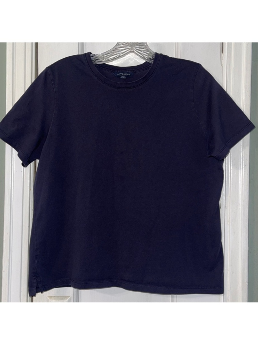 Lands' End Women’s Short Sleeve Crewneck T-Shirt - Navy